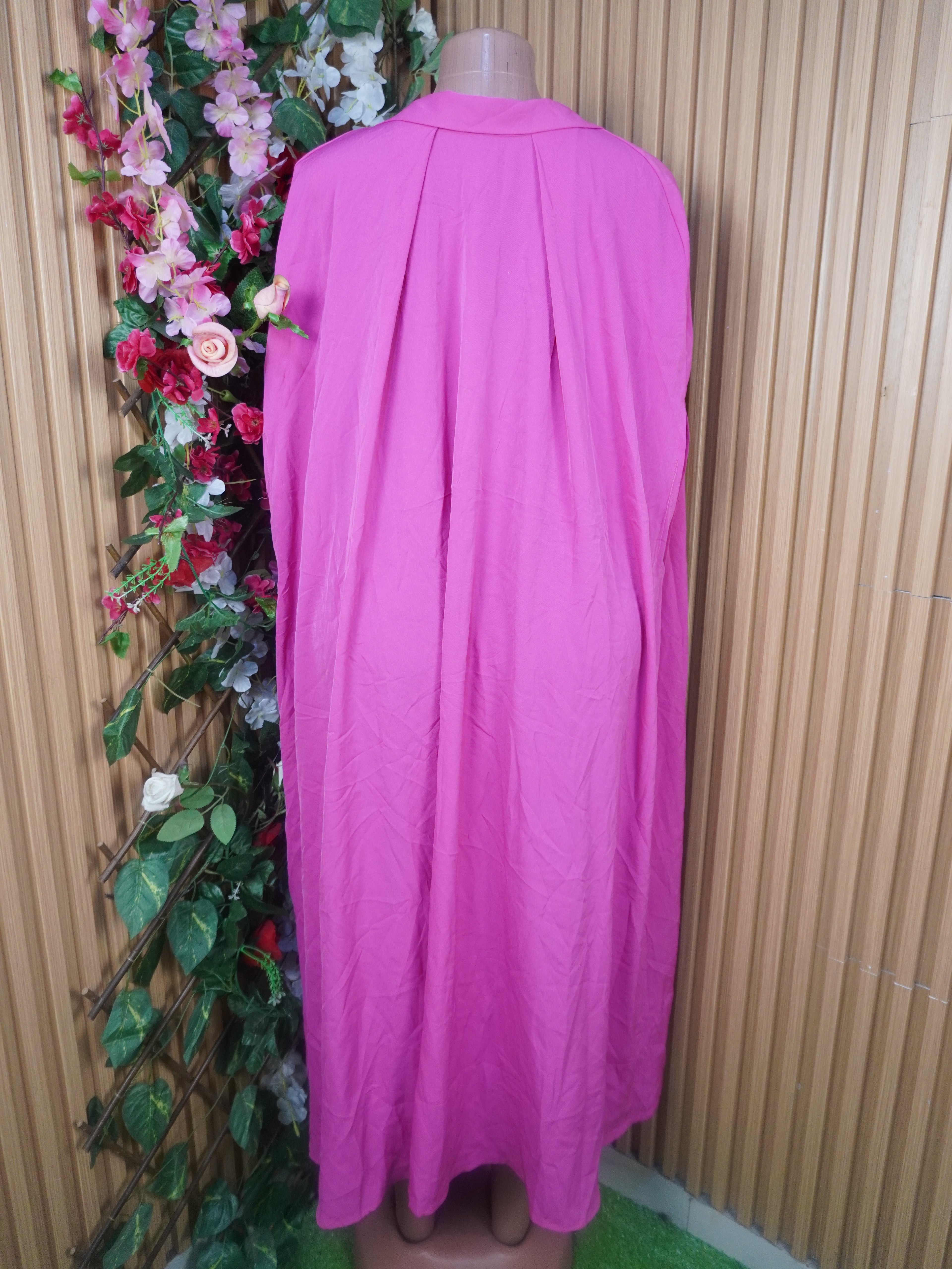 Robe evasée longue manches longues déxolletée-XXL