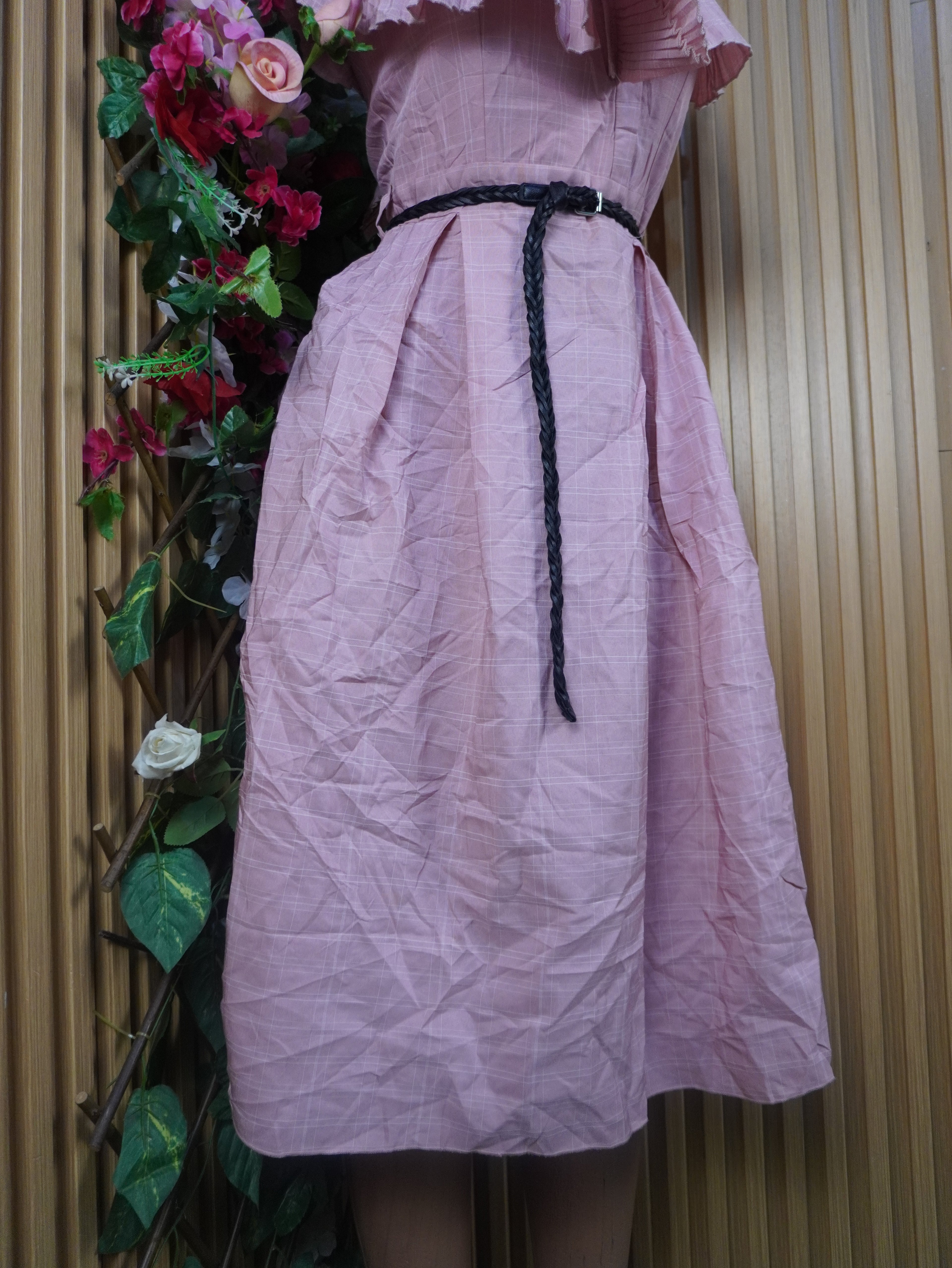 Robe évasée sans manches décolletée-S