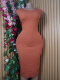 Robe moulante sans manches dénudée-S