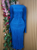 Robe moulante longue manches longues-M