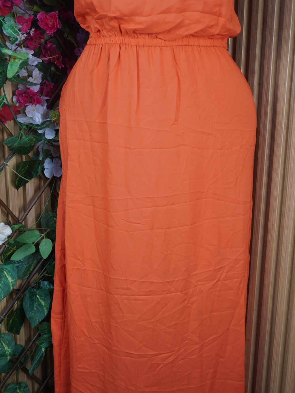Robe singlet évasée longue sans manches-S