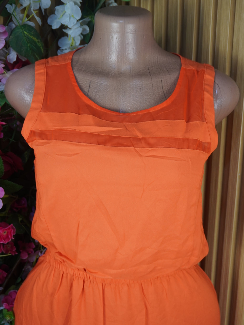 Robe singlet évasée longue sans manches-S