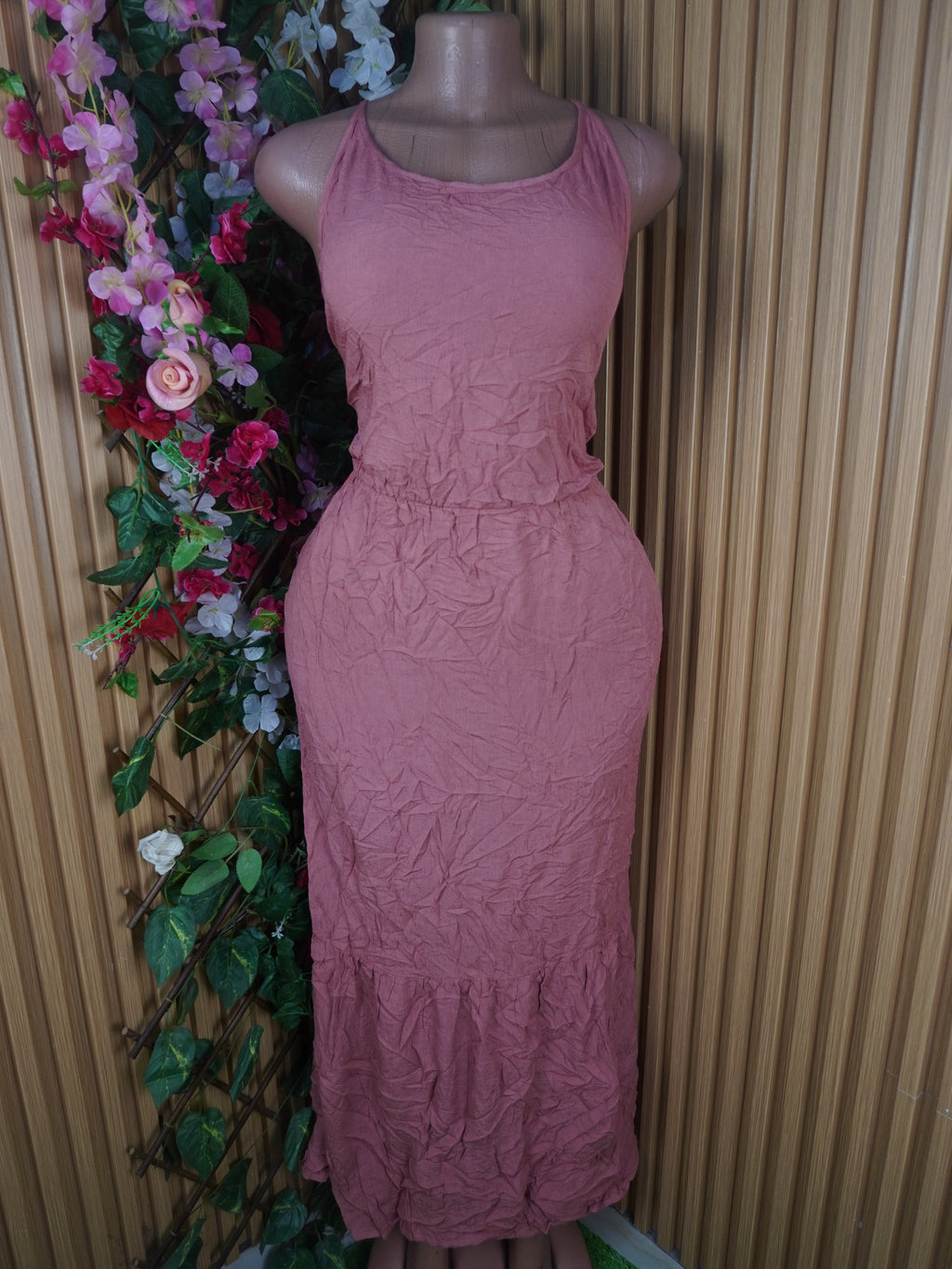 Robe évasée sans manches dos-nu-XXL