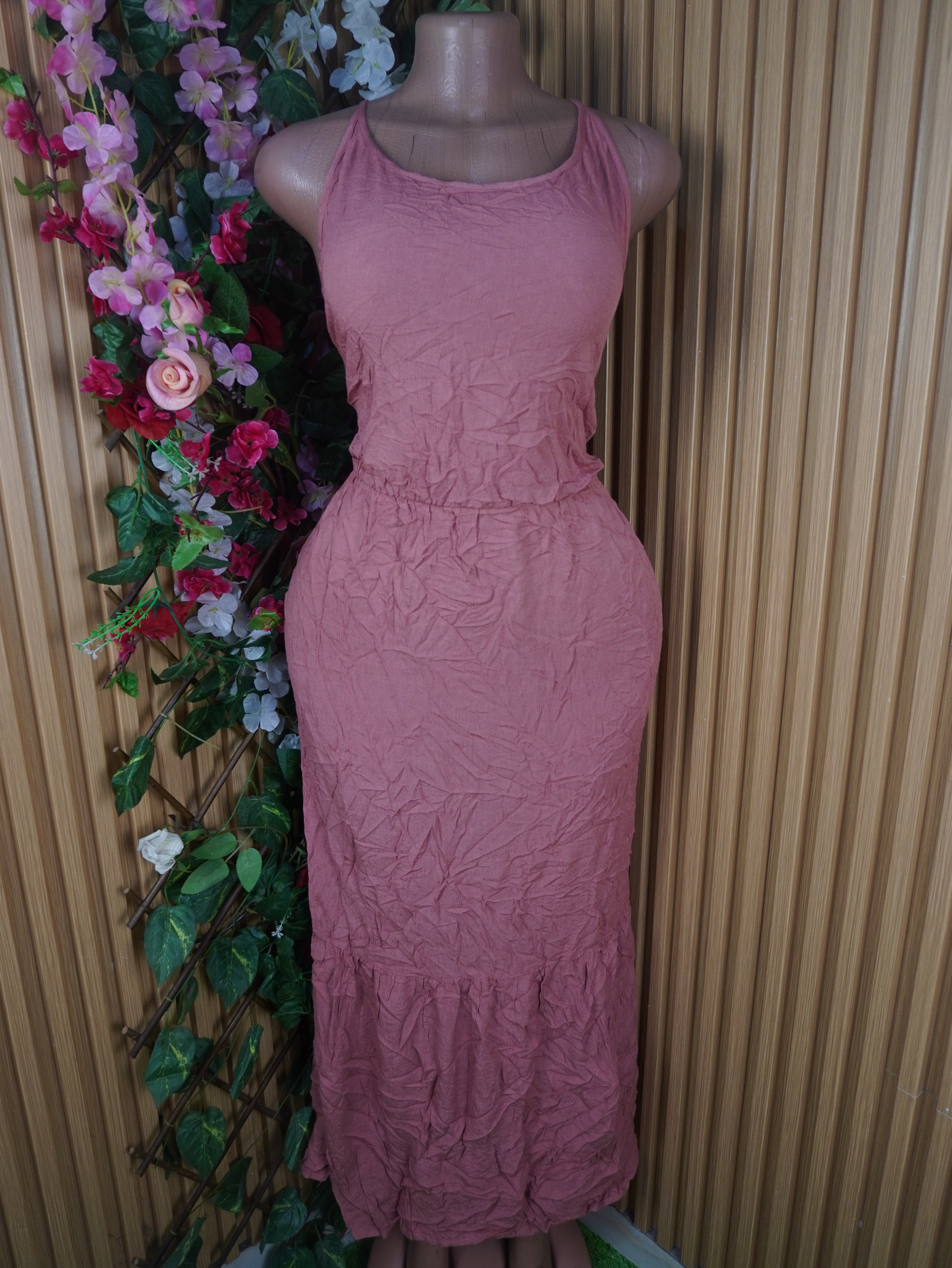 Robe évasée sans manches dos-nu-XXL