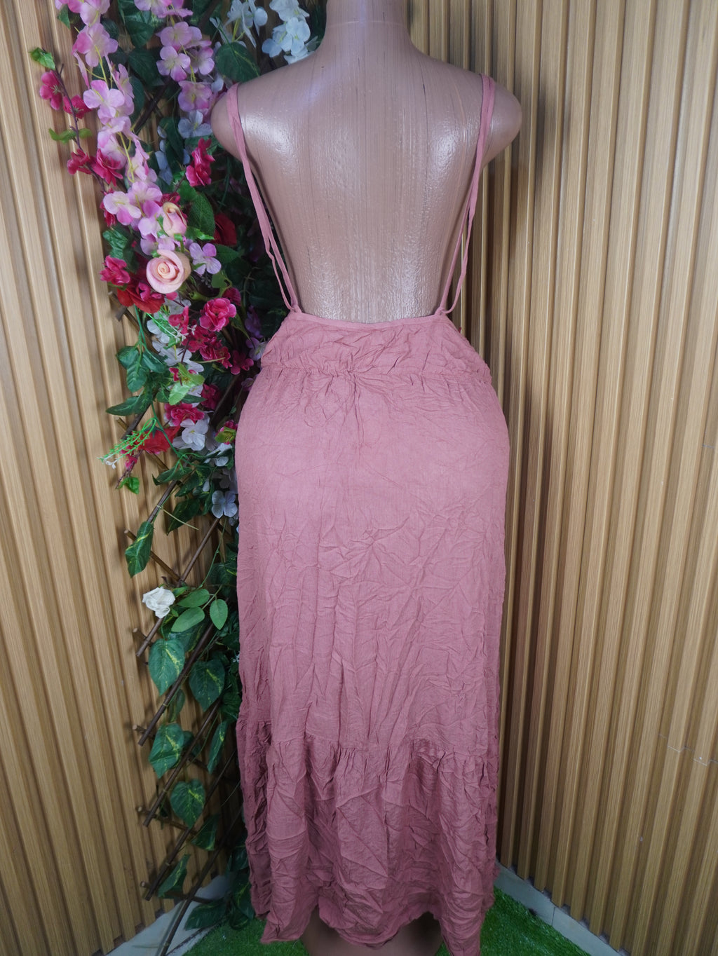 Robe évasée sans manches dos-nu-XXL