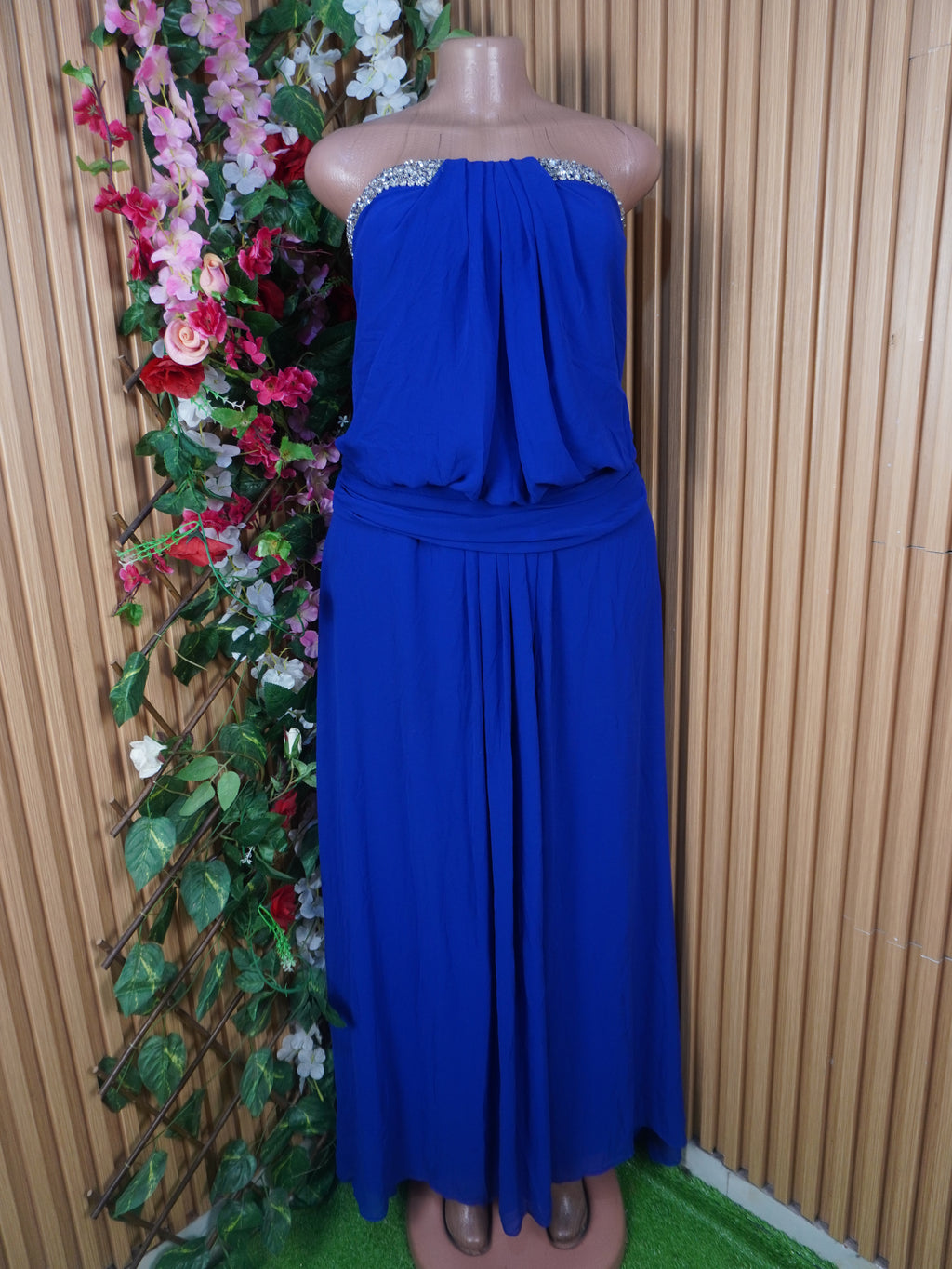 Robe évasée longues sans manches bustier-XL