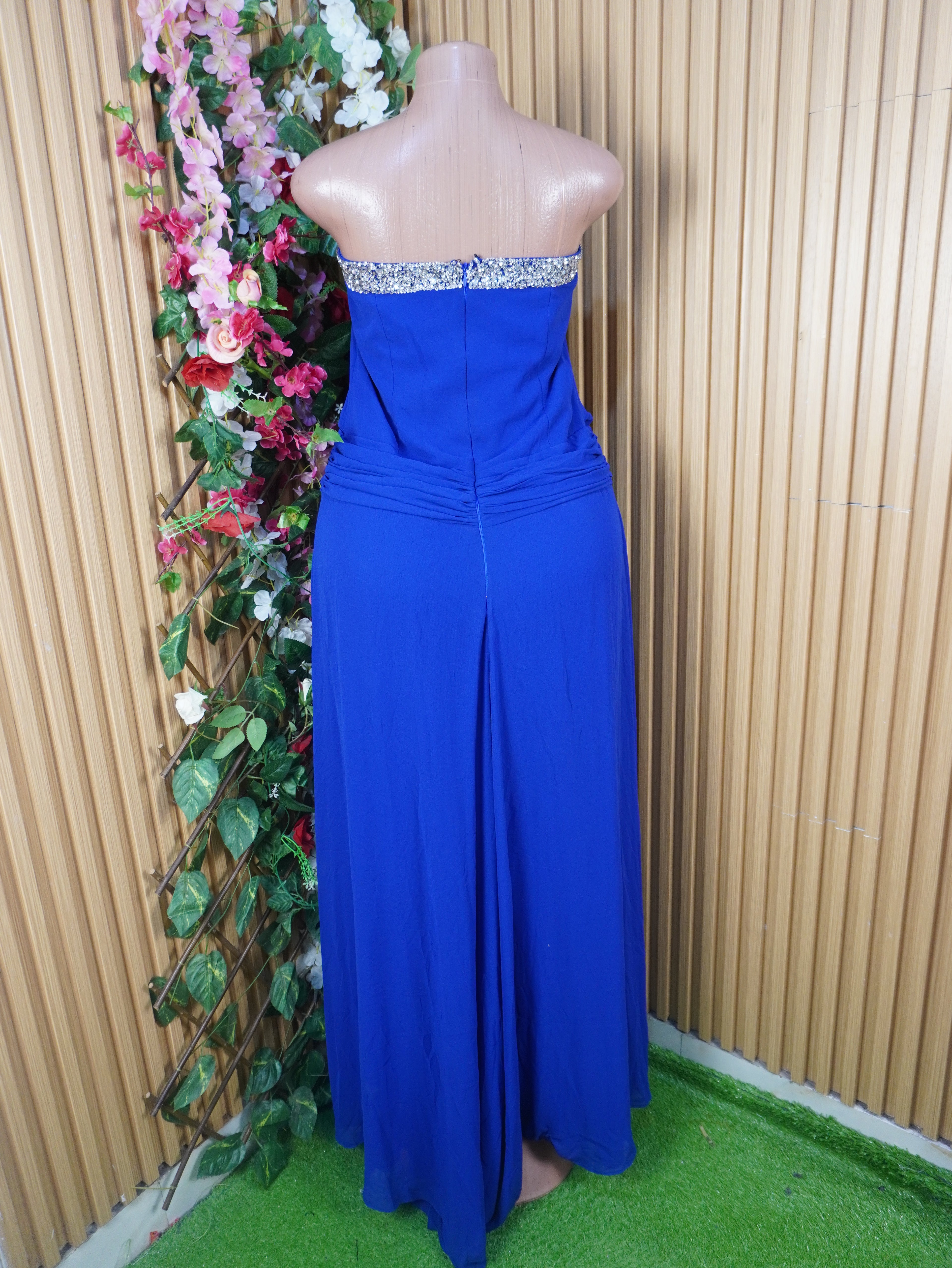 Robe évasée longues sans manches bustier-XL