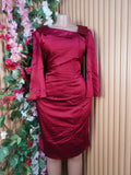 Robe moulante manchess longues décolletée-M