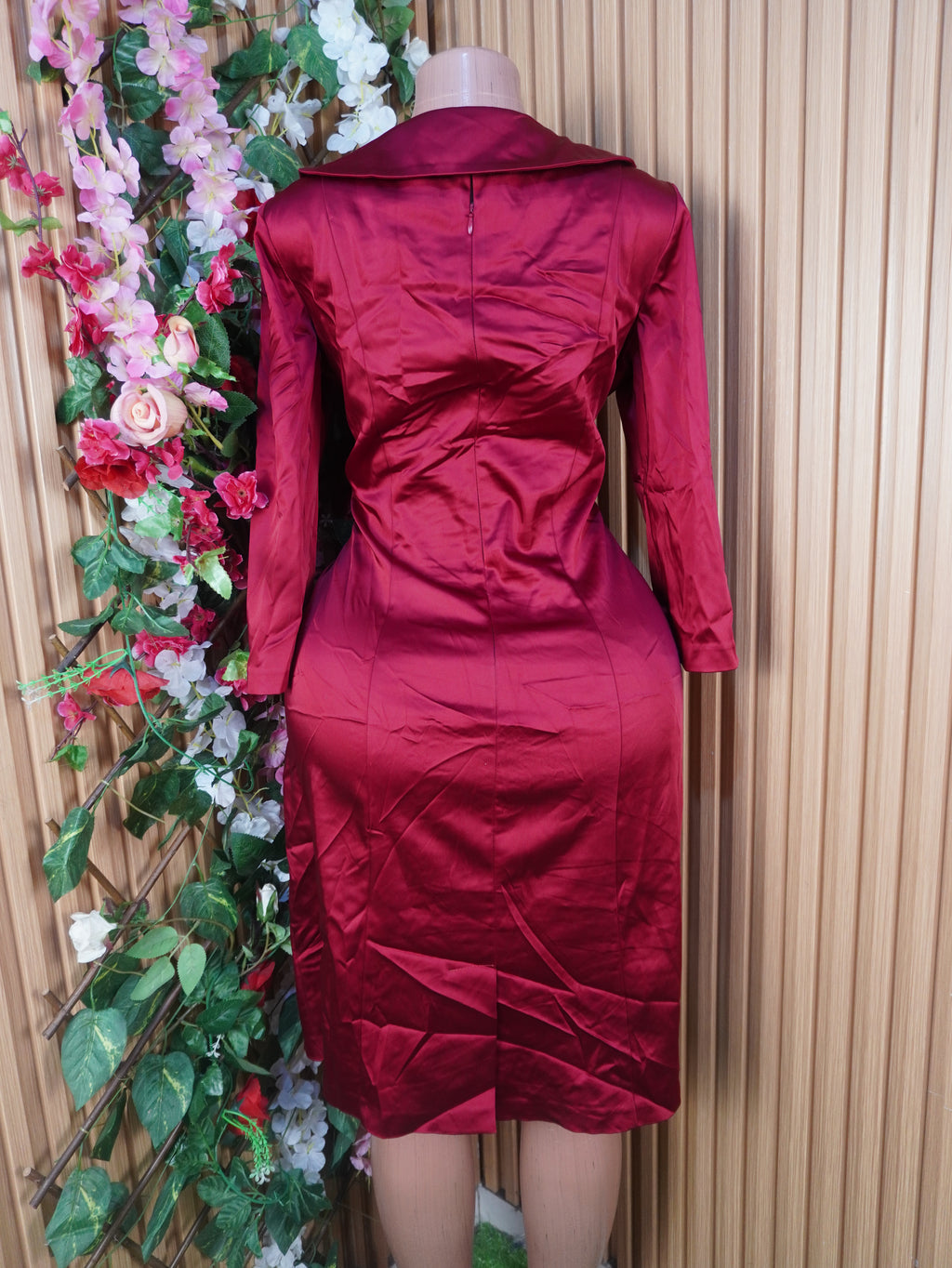 Robe moulante manchess longues décolletée-M