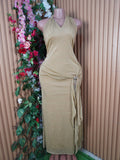 Robe soirée moulante longue sans manches-S
