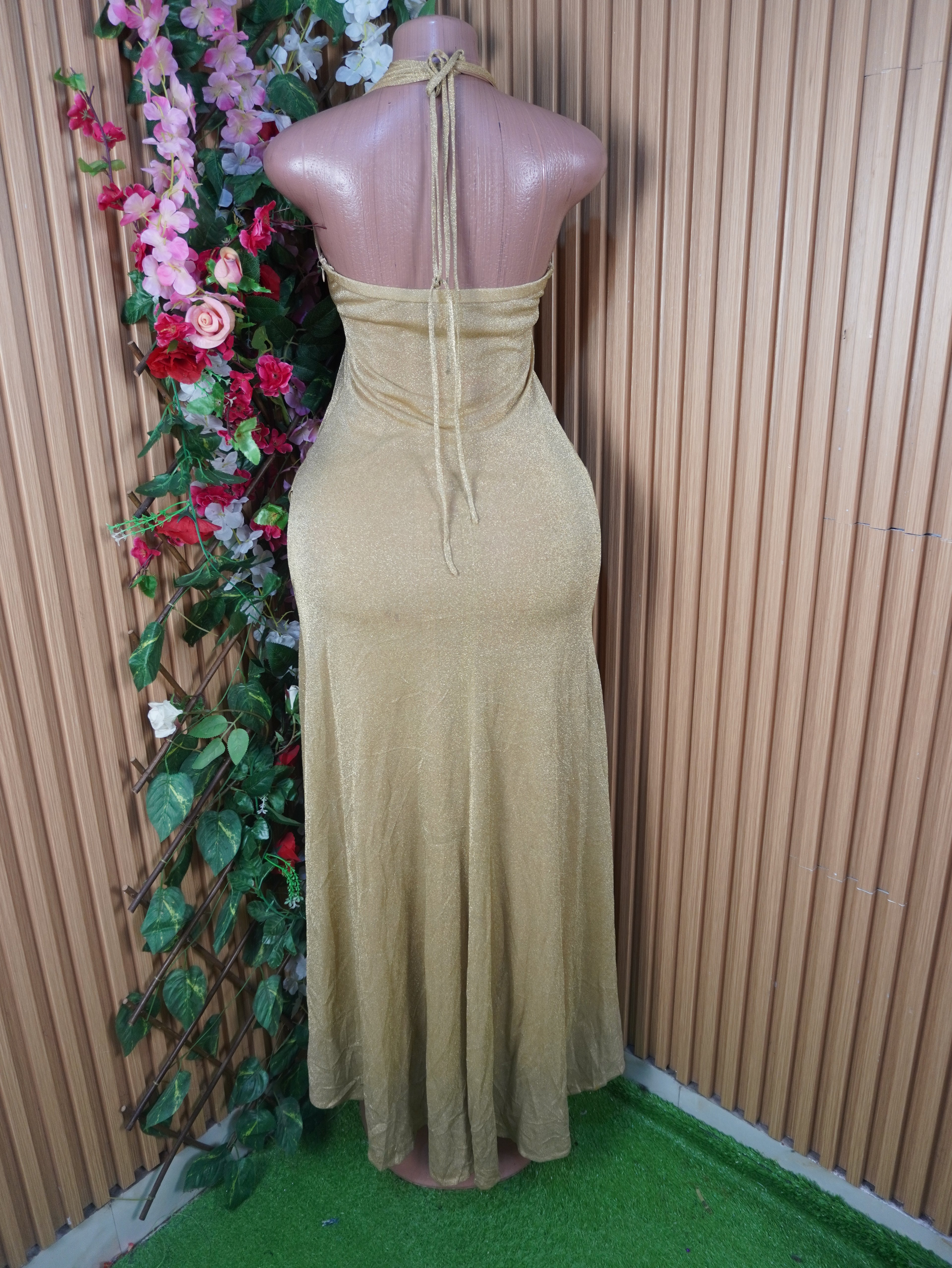 Robe soirée moulante longue sans manches-S