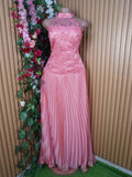 Robe soirée évasée longue sans manches dénudée-L