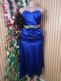 Robe soirée moulante  longue sans manches bustier-S