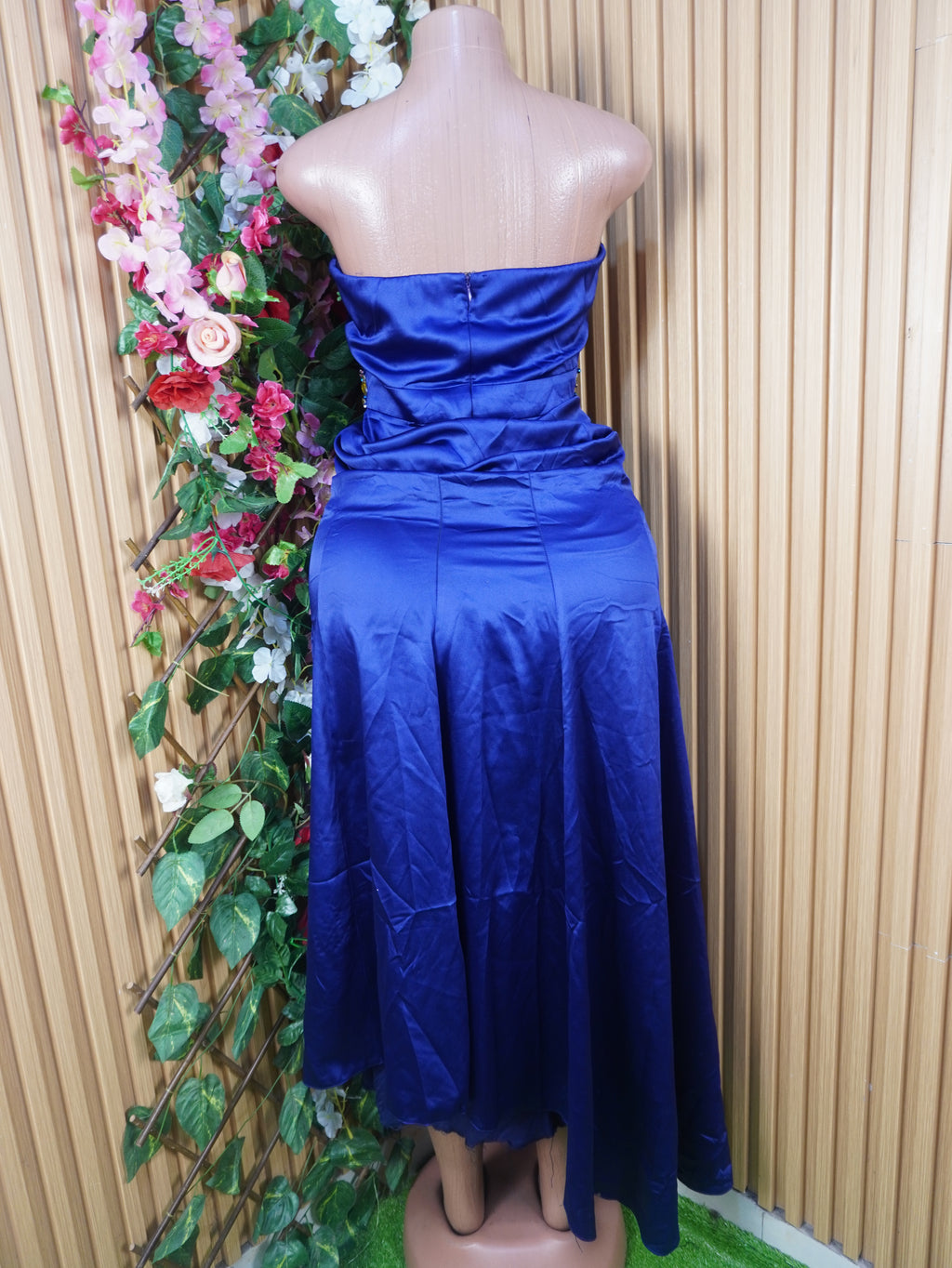 Robe soirée moulante  longue sans manches bustier-S