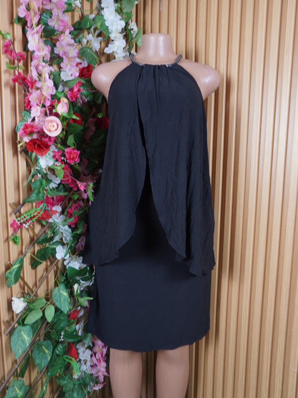 Robe évasée sans manches avec doublure-XL