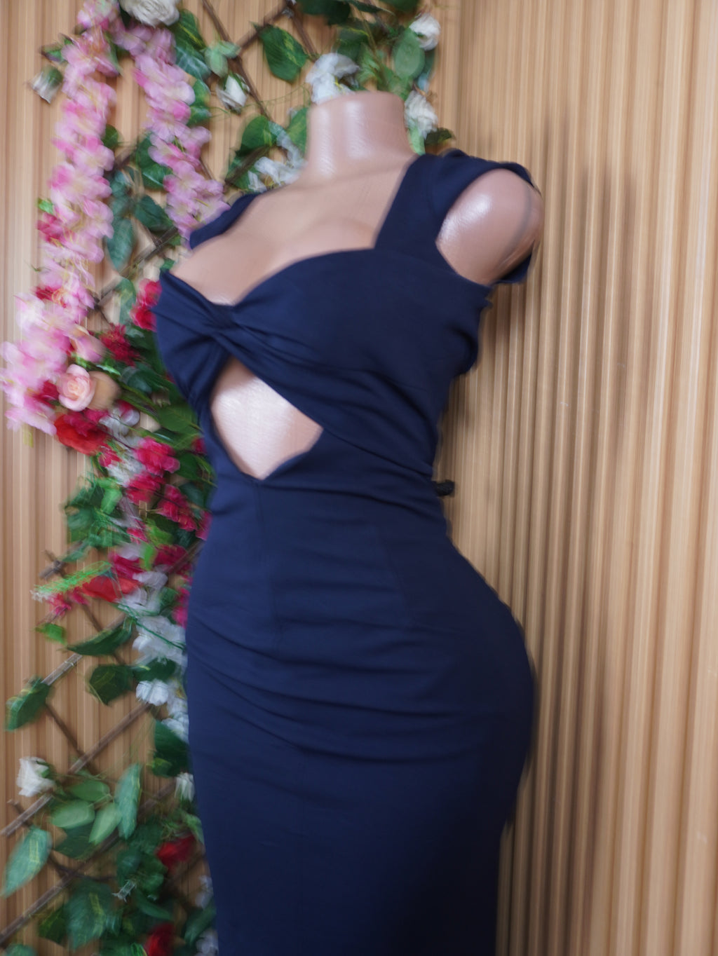 Robe moulante longue sans manches dénudée-S
