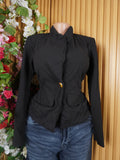 Veste blazer pour femme couleur noir one bouton-S