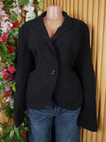 Veste blazer pour femme couleur noir one bouton-XL