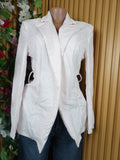 Veste blazer pour femme couleur blanche manches longues-S