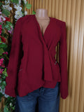 Veste blazer pour femme couleur rouge bordeaux-S