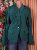 Veste blazer pour femme couleur verte manches longues-M
