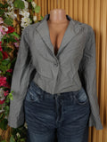 Veste blazer pour femme couleur gris one boutons-L
