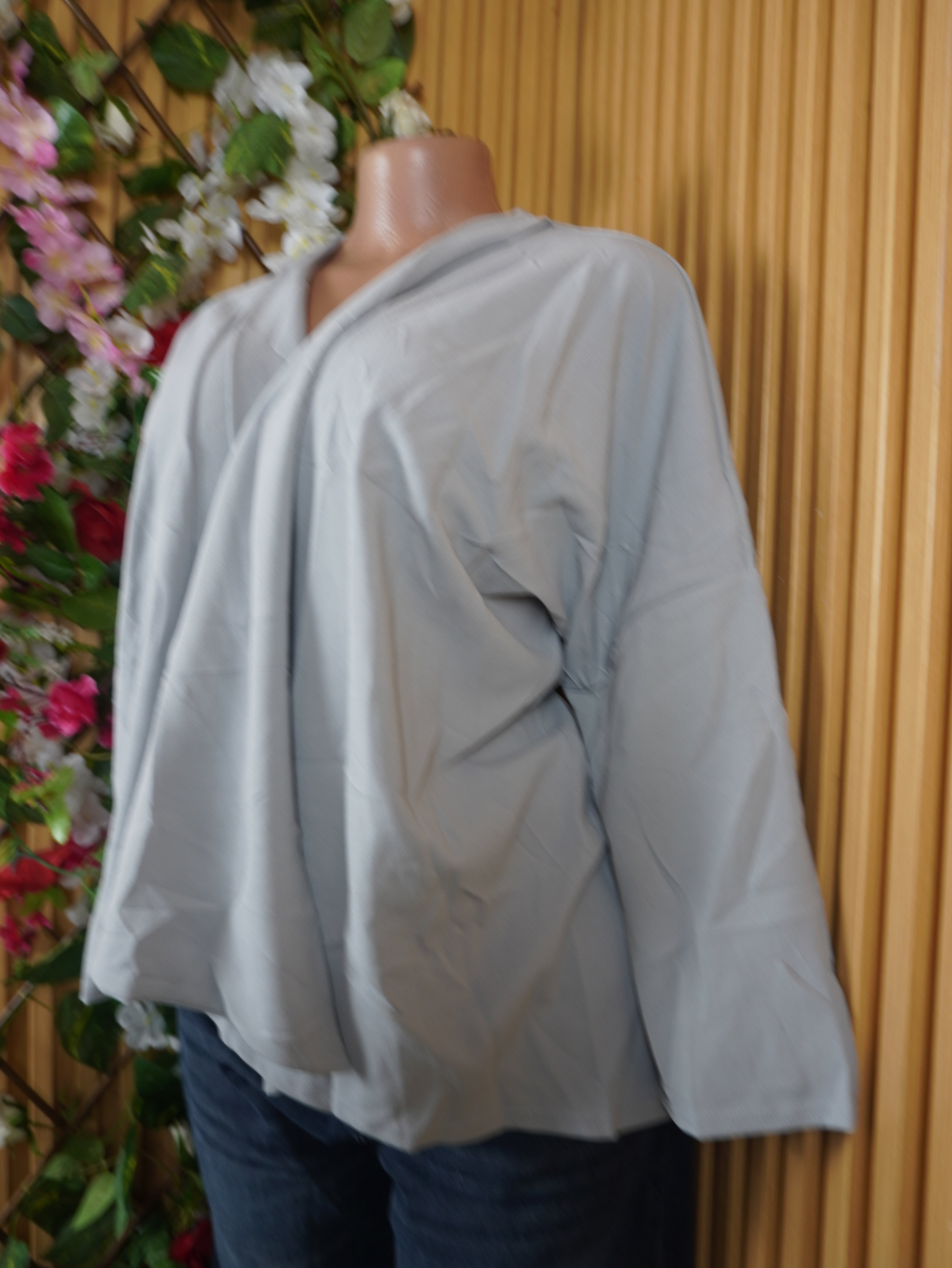 Veste blazer pour femme couleur bleu decolletée-XL