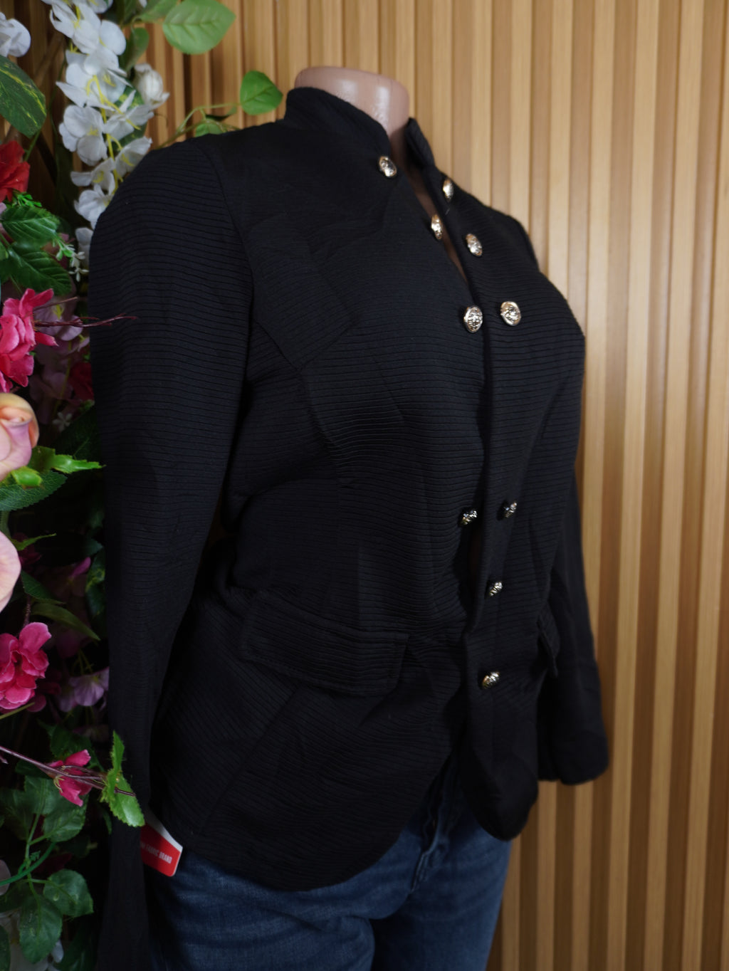 Veste blazer pour femme couleur noir manches longues-M