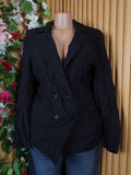Veste blazer pour femme couleur noir à quatres boutons -M