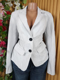 Veste blazer pour femme couleur beige manches longues-L