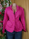 Veste blazer pour femme couleur rose one boutons-M