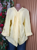 Veste blazer pour femme motif couleur jaune-XL