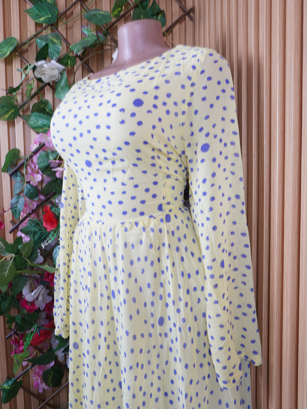 Robe évasée stylée manches longues décolleté-XXL