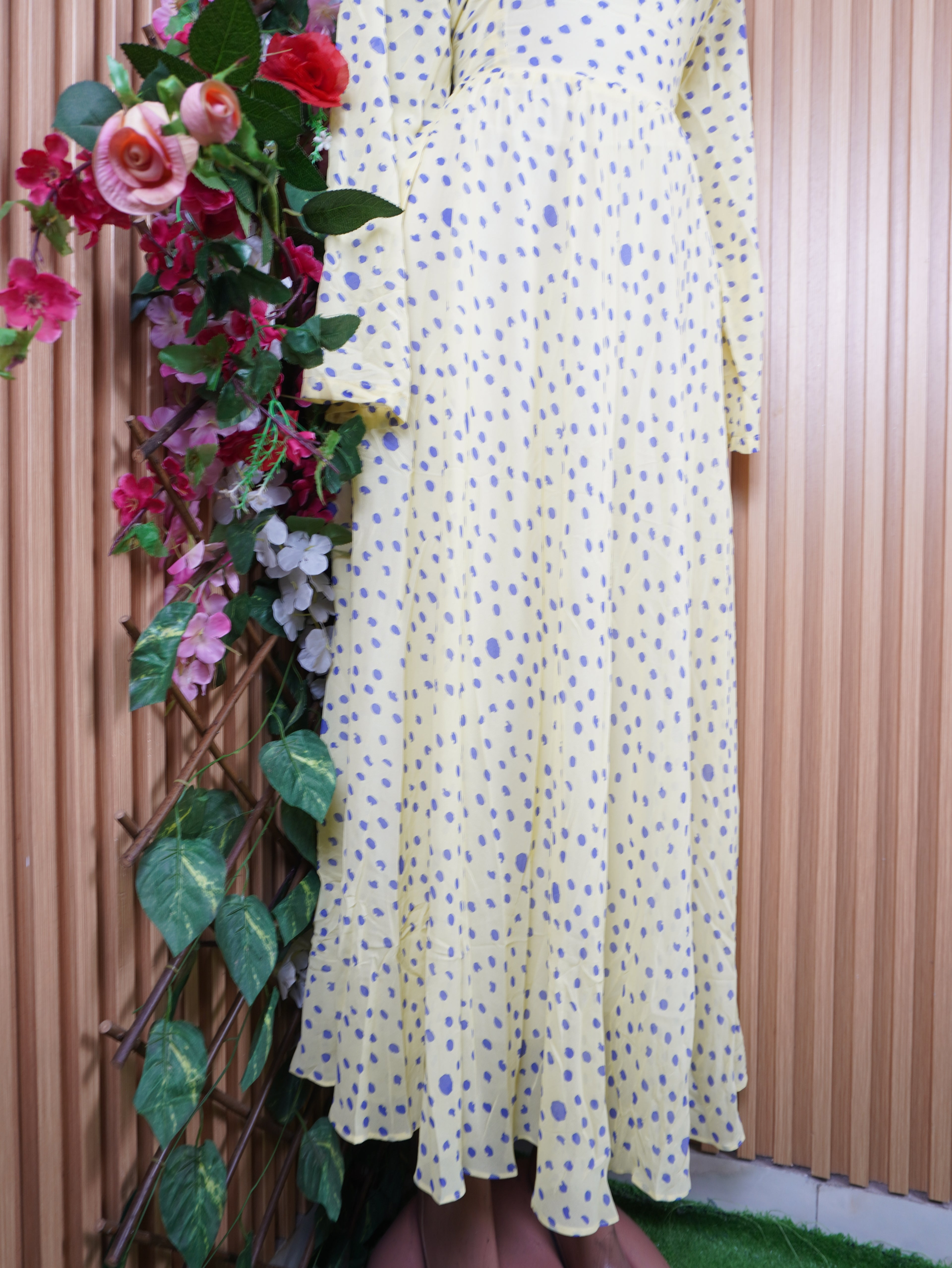 Robe évasée stylée manches longues décolleté-XXL