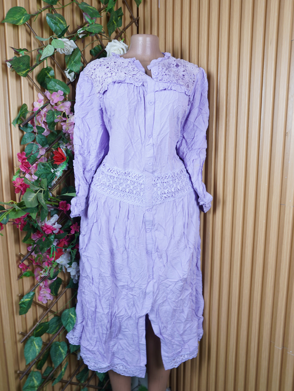 Robe évasée longue manches longues dénudée-XXL