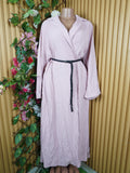 Robe évasée longue manches longues ceintrée-XXL