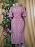 Robe évasée longue manches courtes décolletée-XL