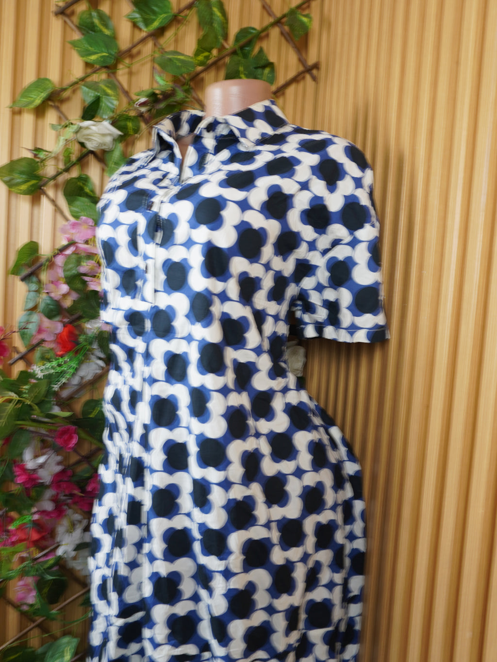 Robe evasée mi-longue manches courtes-XL