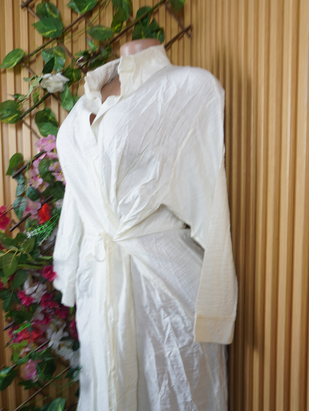 Robe évasée longue manches longues décolletée-XL