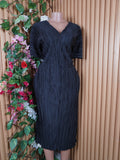 Robe évasée manches courtes décolletée-XL