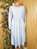 Robe evasée longue manches longues décolletée-XL