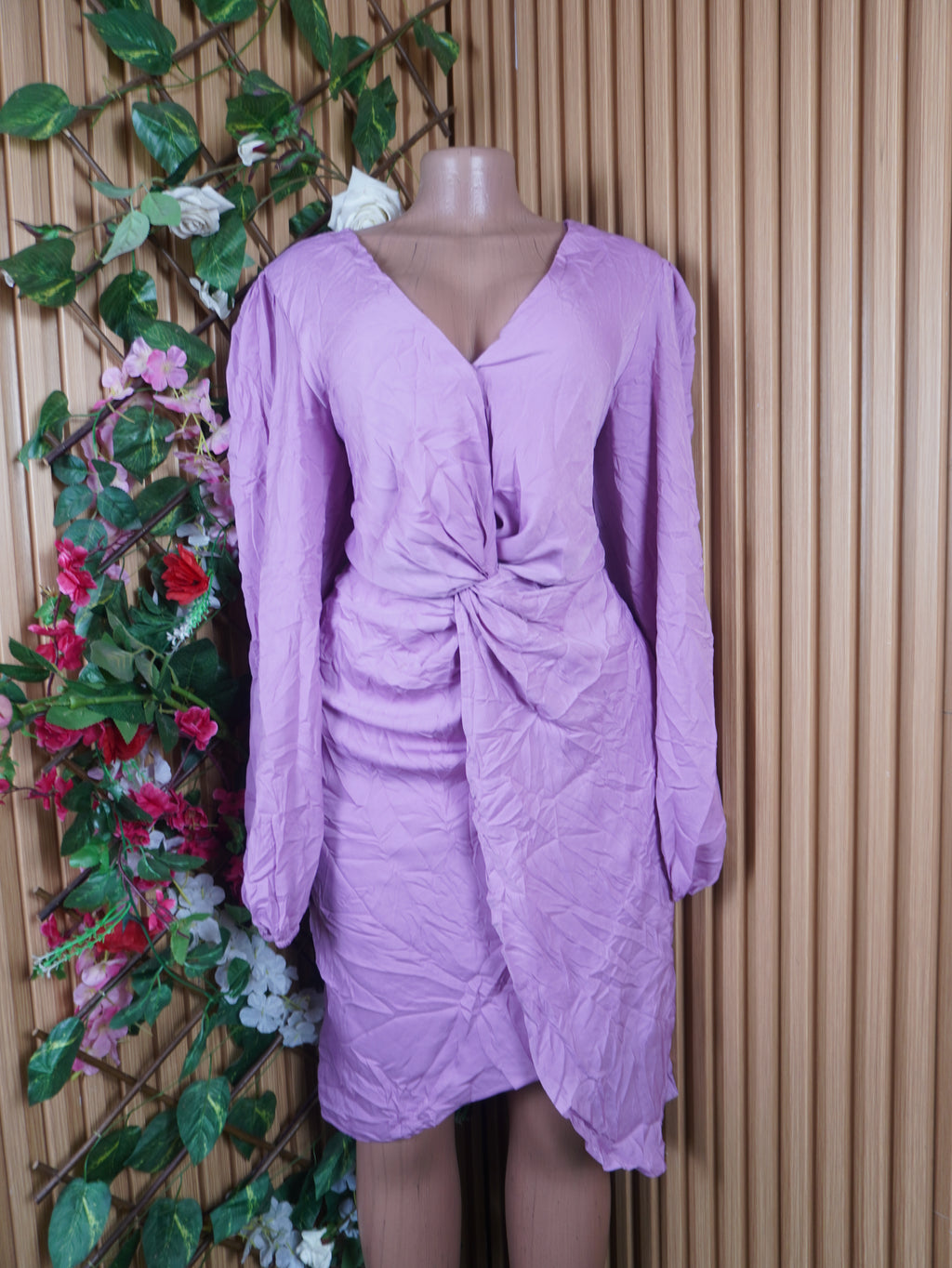 Robe moulante slim stylée manches longues décolletée-XL