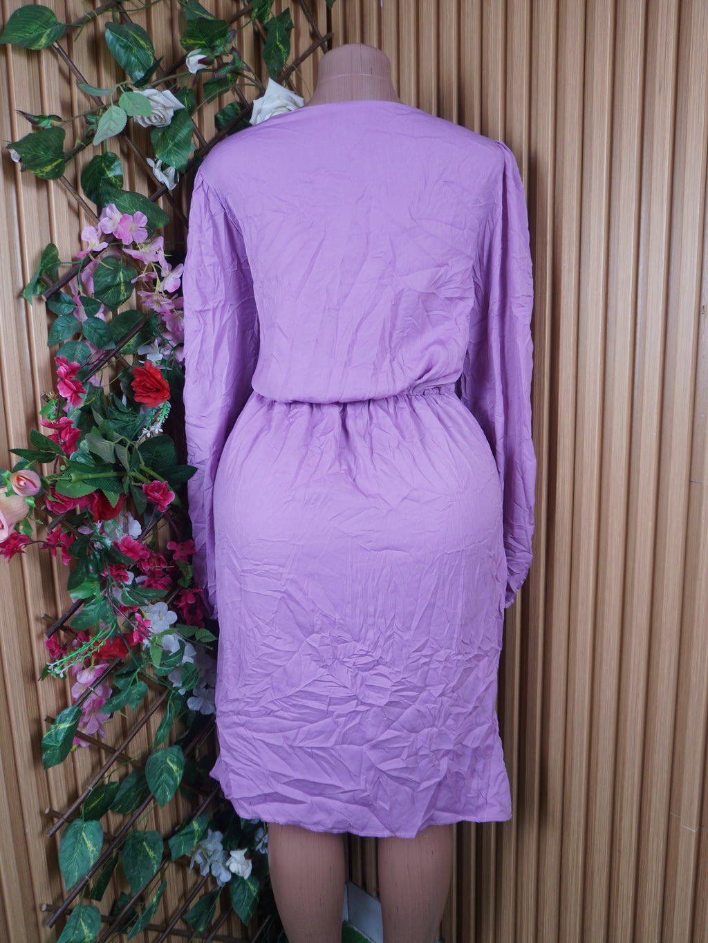 Robe moulante slim stylée manches longues décolletée-XL