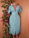 Robe évasée longue manches courtes décolletée-XL