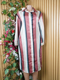 Robe évasée manches longues décolletée-XL