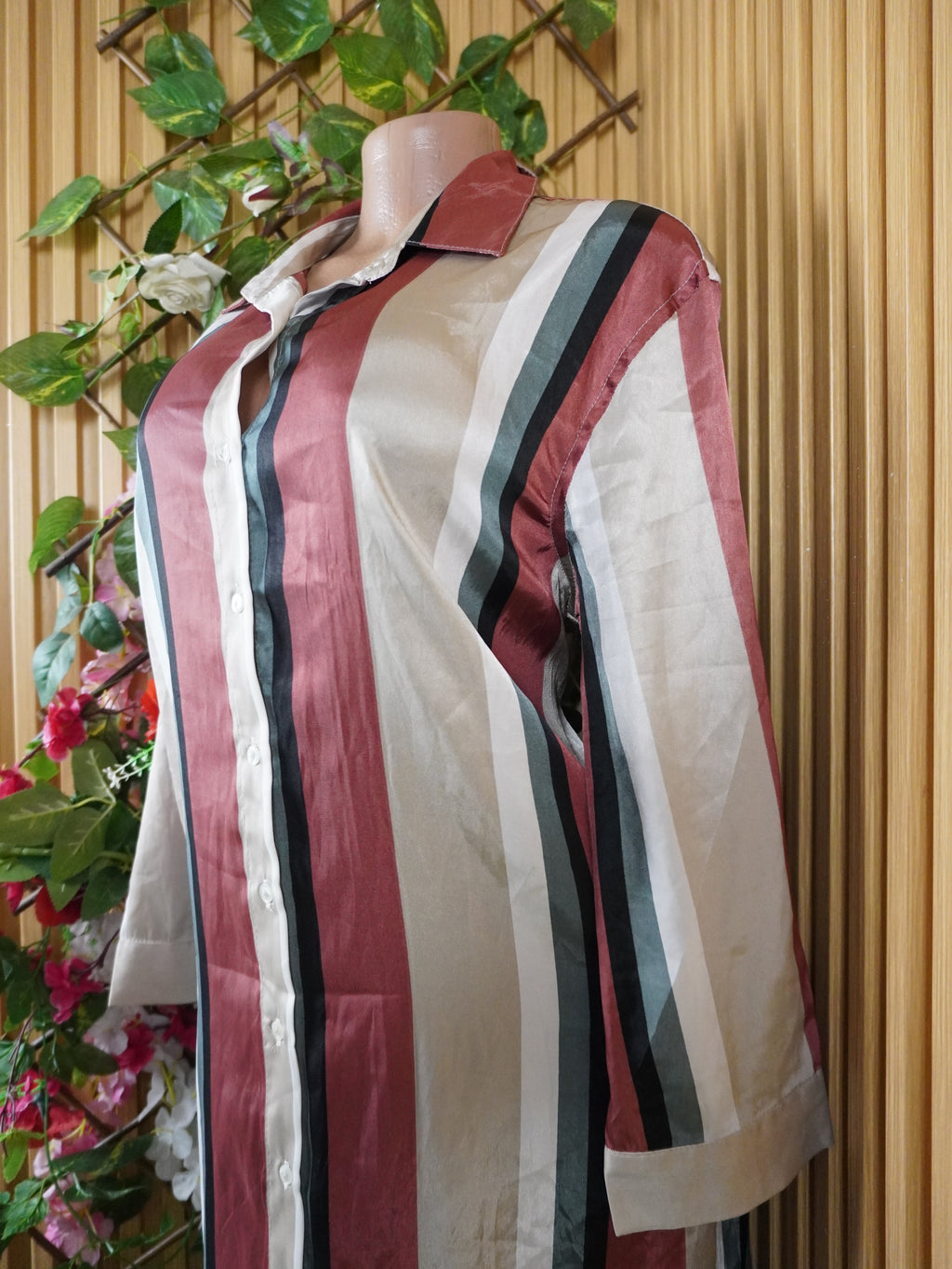 Robe évasée manches longues décolletée-XL