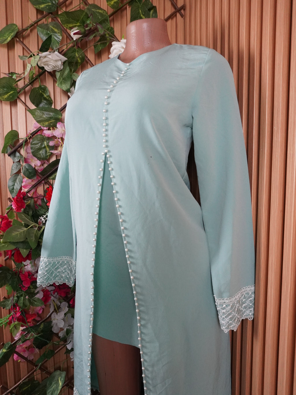 Robe moulante manches longue avec pardessus-S