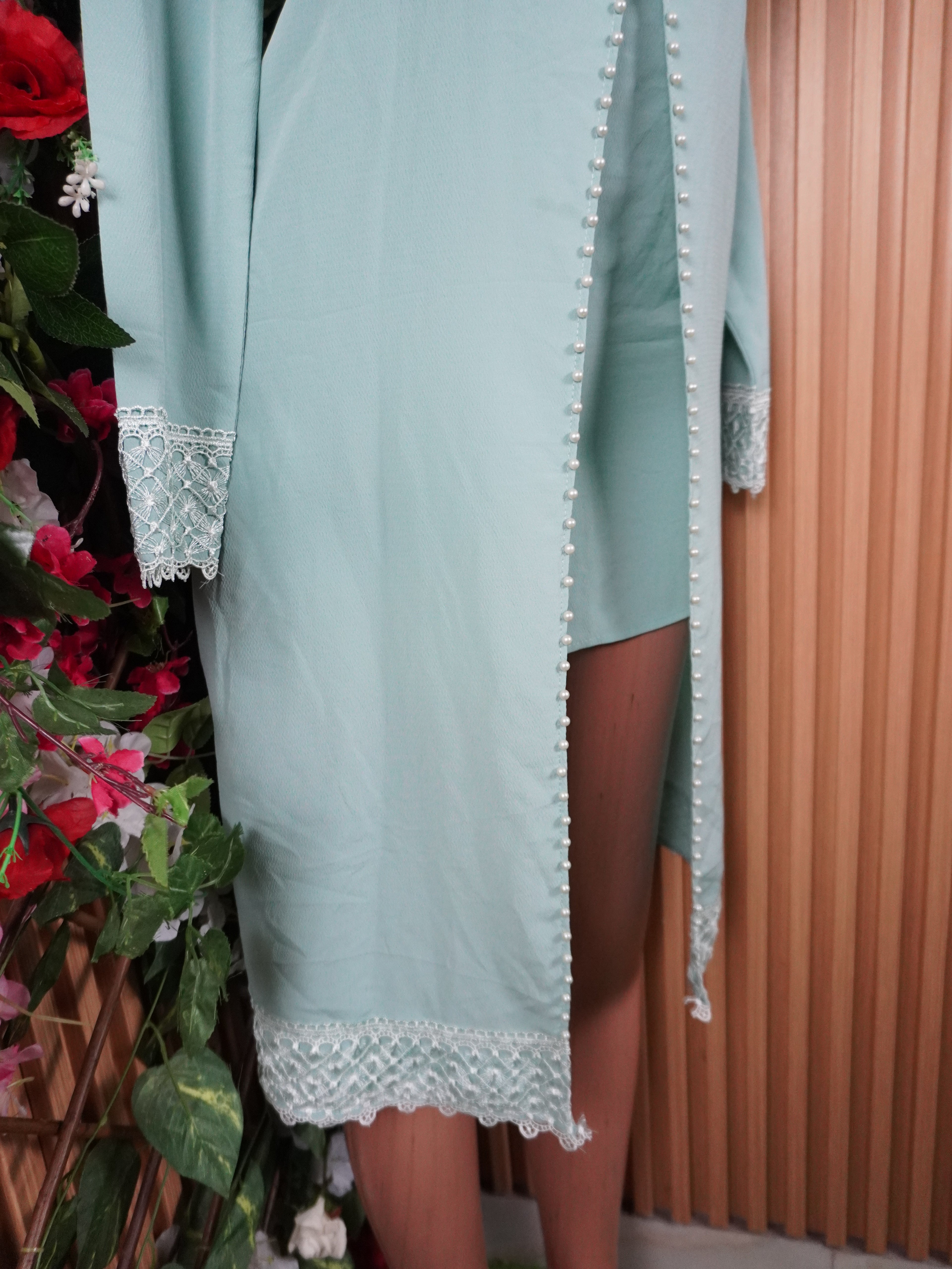 Robe moulante manches longue avec pardessus-S