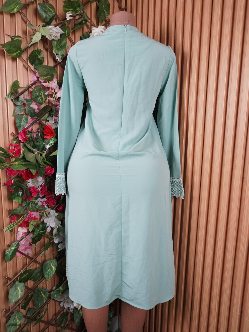 Robe moulante manches longue avec pardessus-S