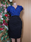 Robe moulante manches courtes mtif deux temps-XL